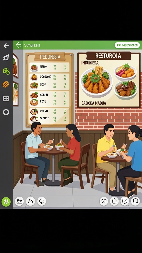 Tampilan antarmuka permainan yang menarik dan intuitif.