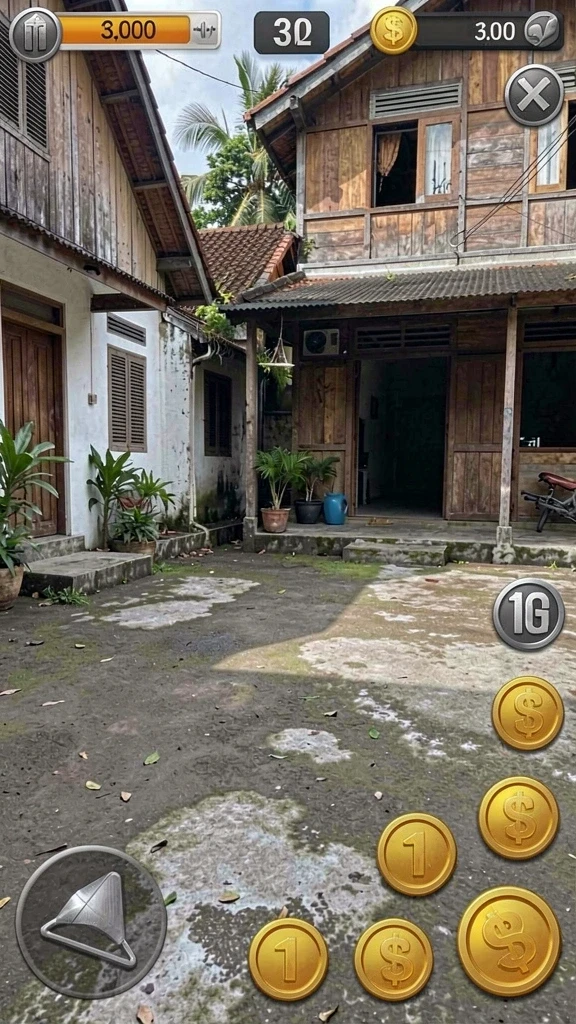 Screenshot 3: Moment pertempuran melawan monster.