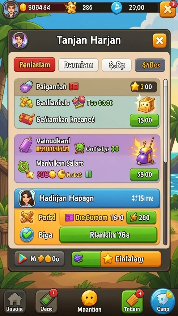 Pengguna dapat memilih karakter unik mereka sendiri.