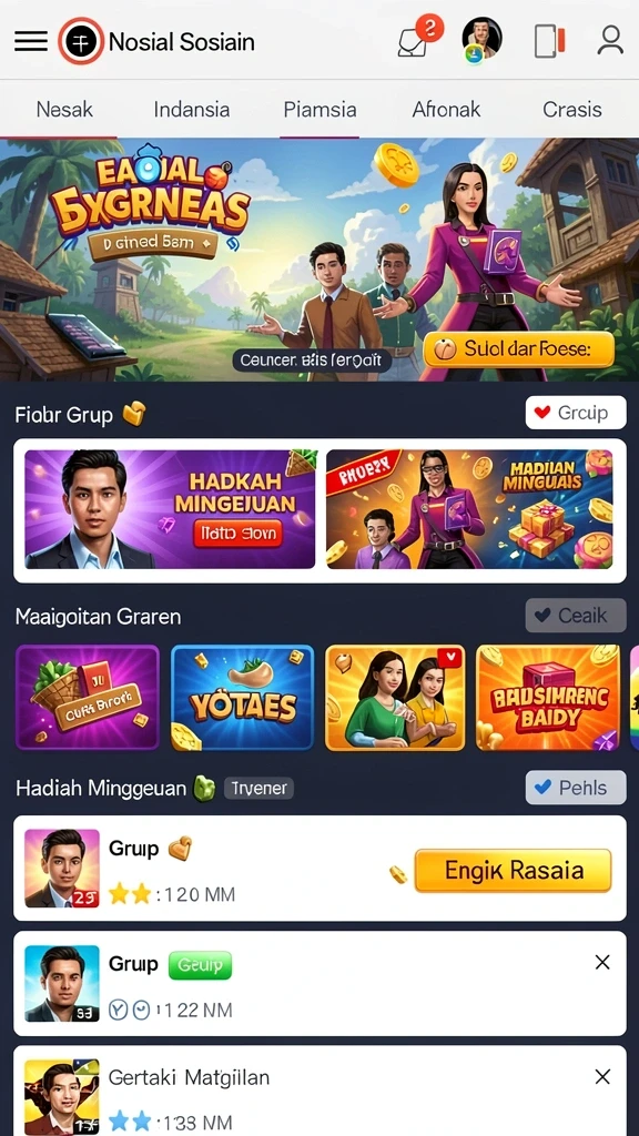 Berbagai jenis permainan yang seru untuk dipilih.