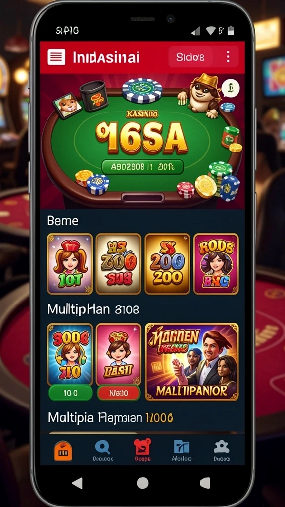 Screenshot menunjukkan pilihan permainan slot yang beragam dan menggoda.