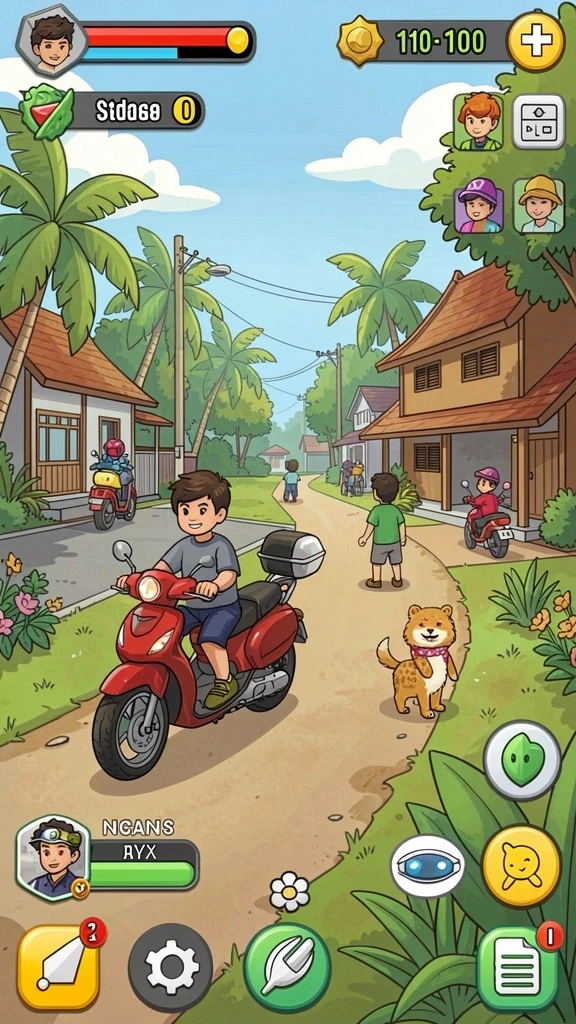 Fitur chat untuk berinteraksi dengan pemain lain.