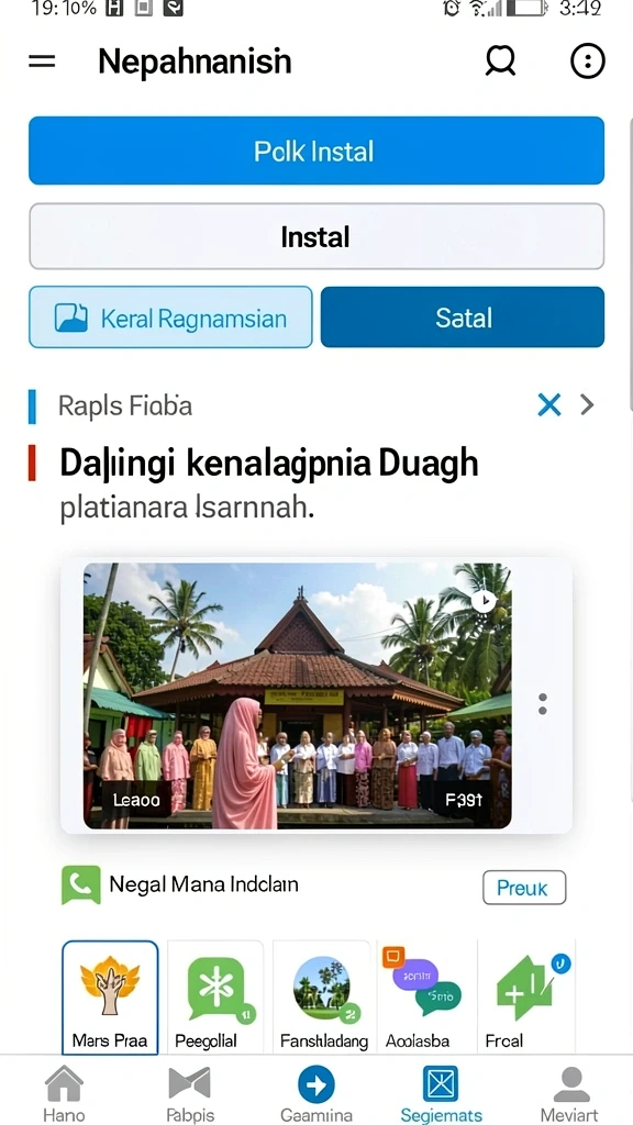 Tampilan awal aplikasi LENGKAP777 yang menarik.