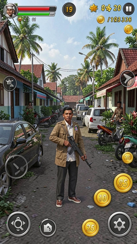Tangkapan layar menunjukkan grafis menarik dalam game.