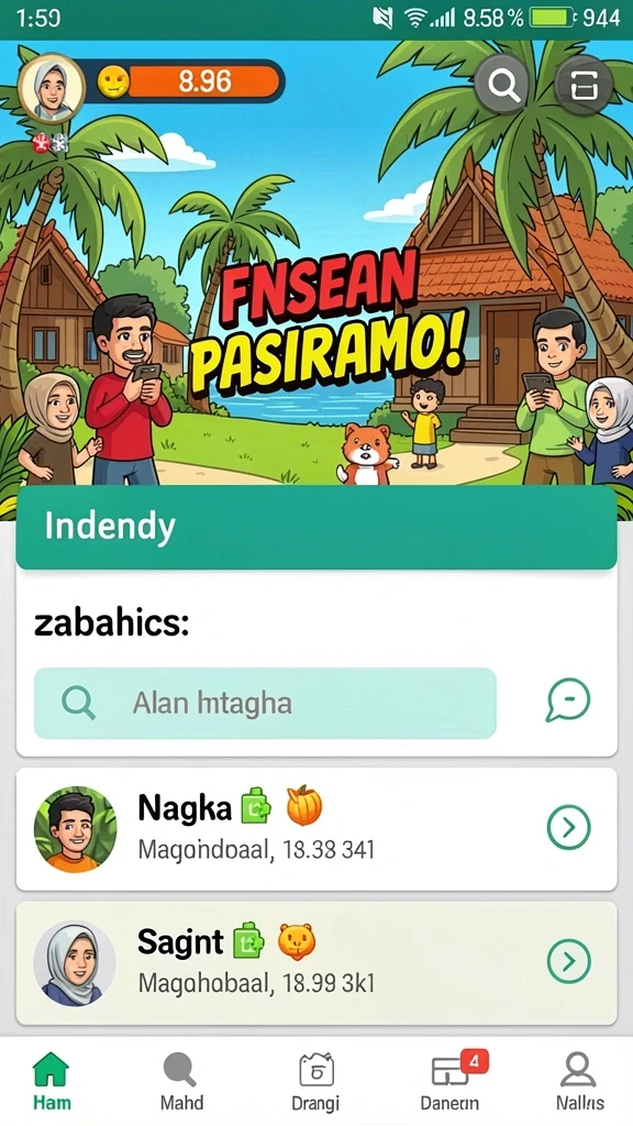 Fitur mode multiplayer yang memungkinkan bermain bersama teman.