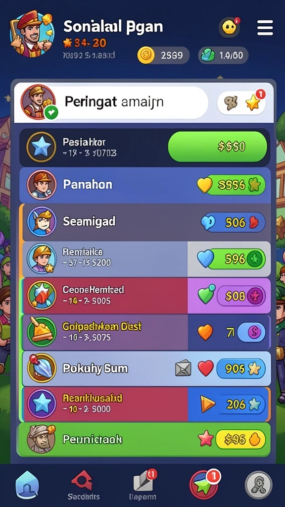 Tampilan menu utama yang menarik
