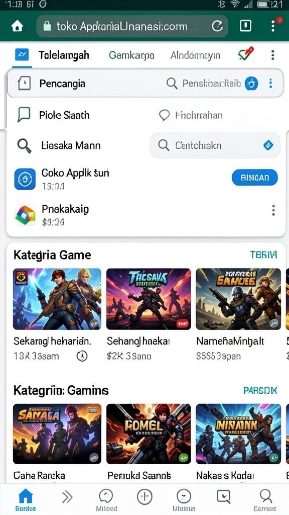 Screenshot menunjukkan grafik yang memukau dari dunia game.